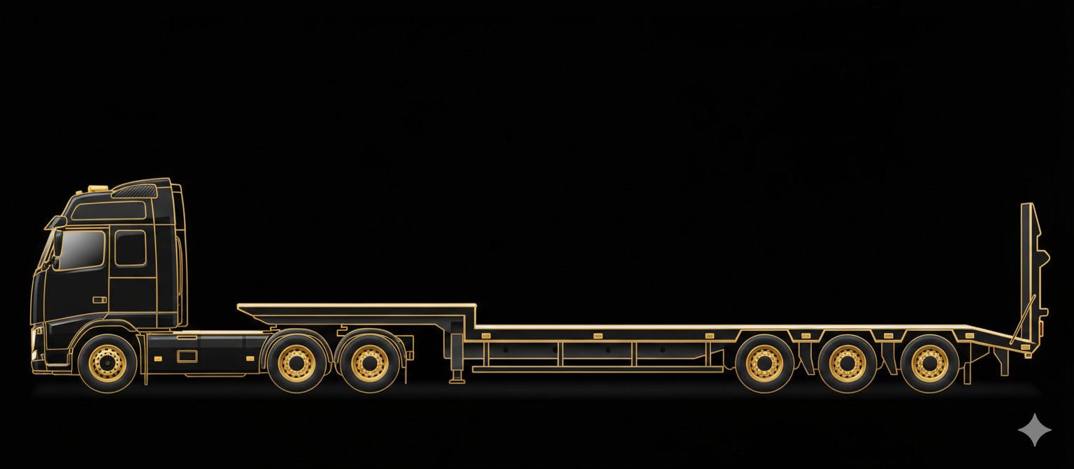Naczepa niskopodwoziowa do transportu ładunków ponadgabarytowych i maszyn